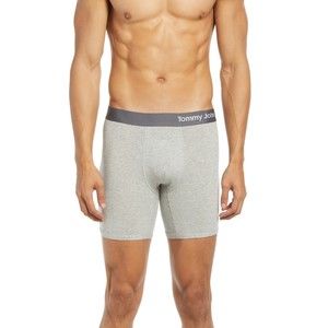 Tommy John Men's Cool Cotton Mid-Length Boxer Briefs, Heather Grey, Small